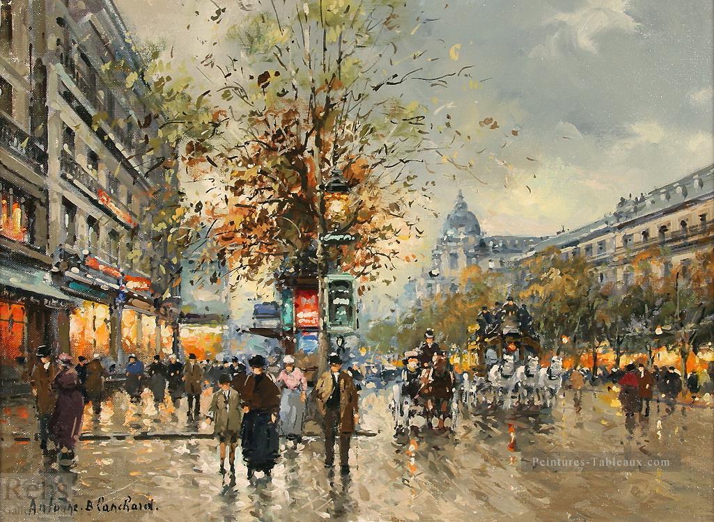 AB les grands boulevards Parisien Peintures à l'huile